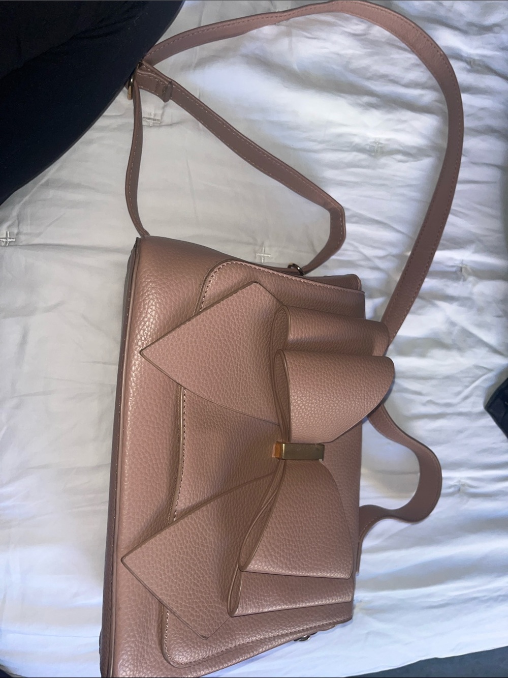 Women's Mauve Bow-Accent Crossbody Bag